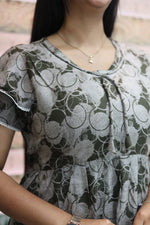 MANGAI New Alpine 3 Layer Frock for Women | Stylish Double Layer Sleeve Nighty with Fancy Neck | Back Tie Rope & Side Pocket | Flared Bottom Full Length Modern Nightwear (AFK)