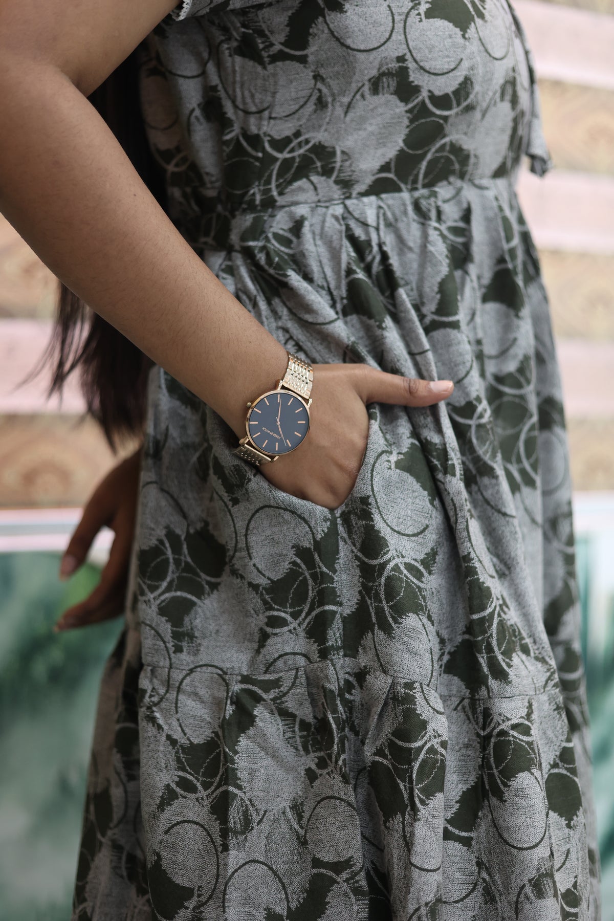 MANGAI New Alpine 3 Layer Frock for Women | Stylish Double Layer Sleeve Nighty with Fancy Neck | Back Tie Rope & Side Pocket | Flared Bottom Full Length Modern Nightwear (AFK)