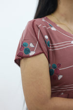 MANGAI New Alpine 3 Layer Frock for Women | Stylish Petal Sleeve Nighty with Fancy Neck | Back Tie Rope & Side Pocket | Flared Bottom Full Length Cozy Modern Nightwear (AFK)