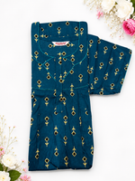 MANGAI Cotton Printed Pleated Model Half Sleeve 3XL Size Shrinkage Free Nighties (3PZ)