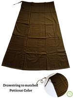 MANGAI Premium Superior Cotton Petticoats - 6 Part | Matched Drawstring | Transitional & Comfortable, Multiple Colours | Premium Branded Women's Cotton Embroidery Petticoats (SUP-PC)