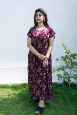 Alpine KURTI Style Nighties| Beautiful Stylish KURTI Model | Half Sleeve | Without Zipper | Stylish Thread Tied Front Closed Type | Fresh Collection's for Stylish Women's (AK-H)