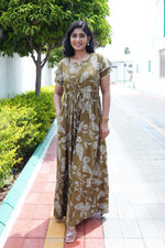 Stylish Arrivals Rayon Gathering Frock Model Night Gown's | Front Adjustable Gathering Style Rope Rope | Double Layer Sleeve | Trending Collection's for Stylish Women's (FKG)