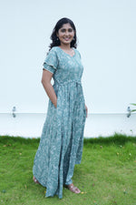 Stylish Arrivals Rayon Gathering Frock Model Night Gown's | Front Adjustable Gathering Style Rope Rope | Double Layer Sleeve | Trending Collection's for Stylish Women's (GFK)