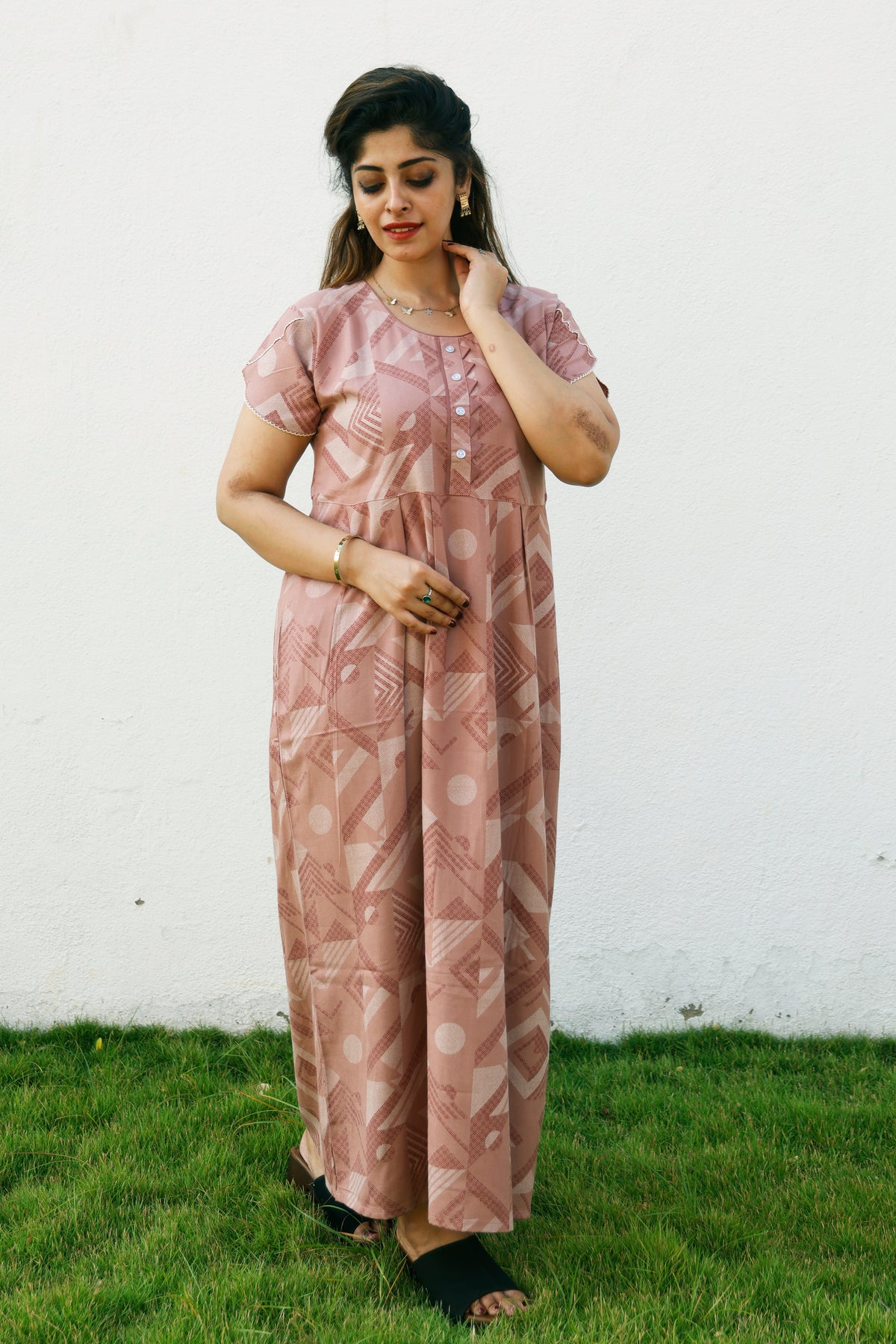 Alpine KURTI Style Nighties| Beautiful Stylish KURTI Model | Half Sleeve | Without Zipper |Fancy Sleeve | Fresh Collection's for Stylish Women's MKA (H/S)