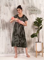 New Arrivals 4-IN-ONE MAXI Mom's Feeding & Casual Wear | Stylish Maxi Style | Invisible Feeding Zipper | Perfect Pre & Post Pregnancy Wear (MAXI 4-IN-ONE)