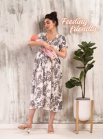 New Arrivals 4-IN-ONE MAXI Mom's Feeding & Casual Wear | Stylish Maxi Style | Invisible Feeding Zipper | Perfect Pre & Post Pregnancy Wear (MAXI 4-IN-ONE)