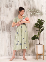 New Arrivals 4-IN-ONE MAXI Mom's Feeding & Casual Wear | Stylish Maxi Style | Invisible Feeding Zipper | Perfect Pre & Post Pregnancy Wear (MAXI 4-IN-ONE)