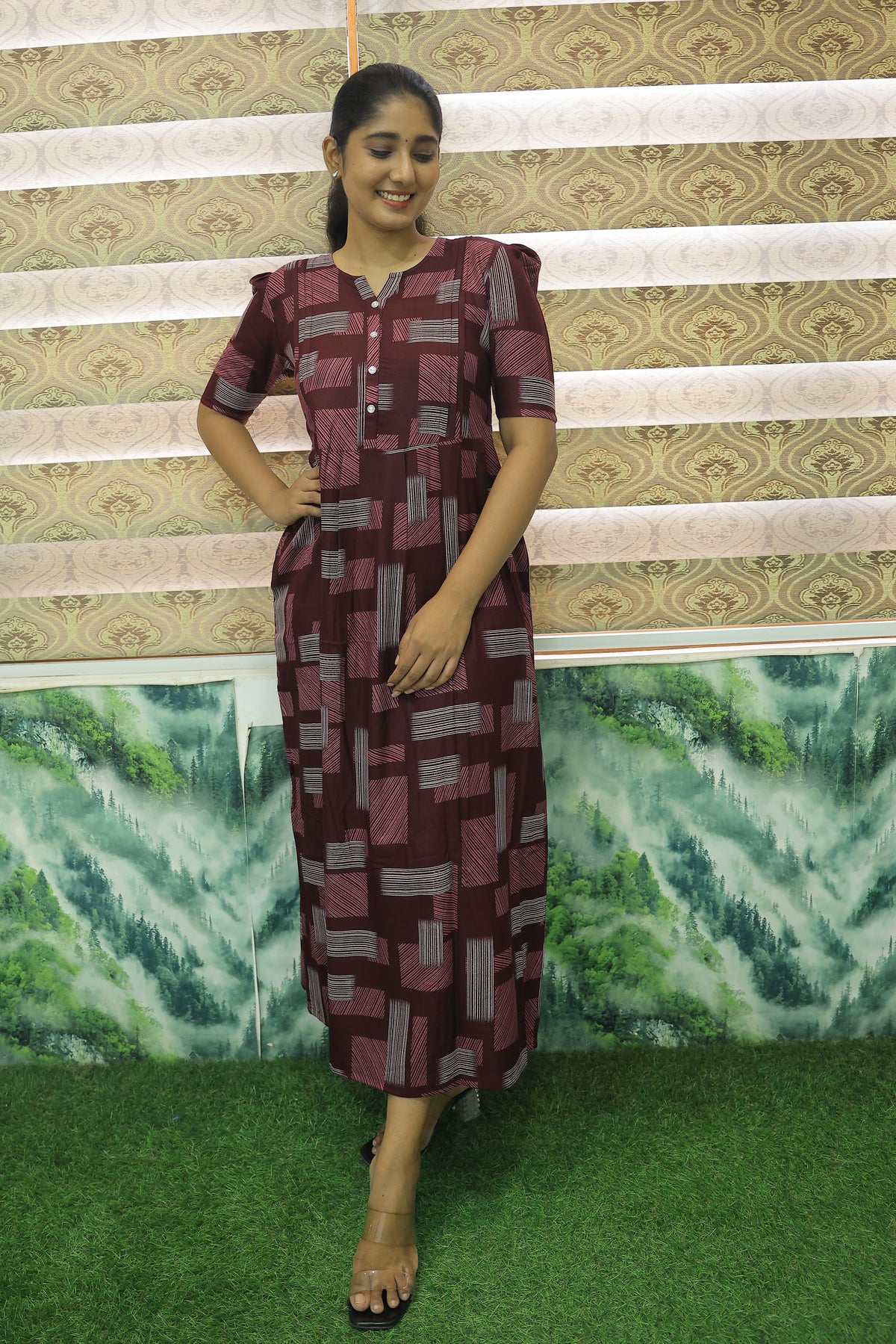 Alpine KURTI Style Nighties| Beautiful Stylish KURTI Model | Stylish Puff Sleeve | Zipless Model | Fresh Collection's for Stylish Women's MKA (H/S)