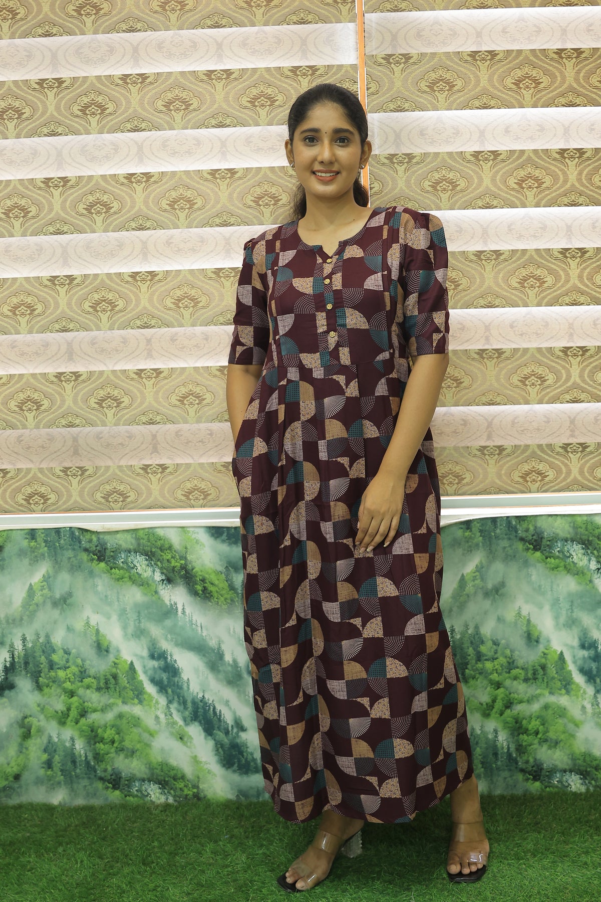 Alpine KURTI Style Nighties| Beautiful Stylish KURTI Model | Stylish Puff Sleeve | Zipless Model | Fresh Collection's for Stylish Women's MKA (H/S)