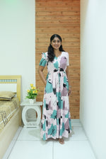 Stylish Arrivals Rayon Gathering Frock Model Night Gown's | Front Adjustable Gathering Style Rope Rope | Puff Sleeve | Trending Collection's for Stylish Women's (GFK)