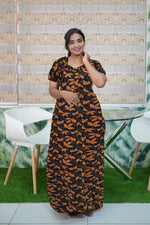 MANGAI Premium Cotton 60Inch Nighties - Fancy Neck | With Side Pocket | Shrinkage Free Nighties | Stylish Collection's for Trendy Women's - (60IN-FFN)