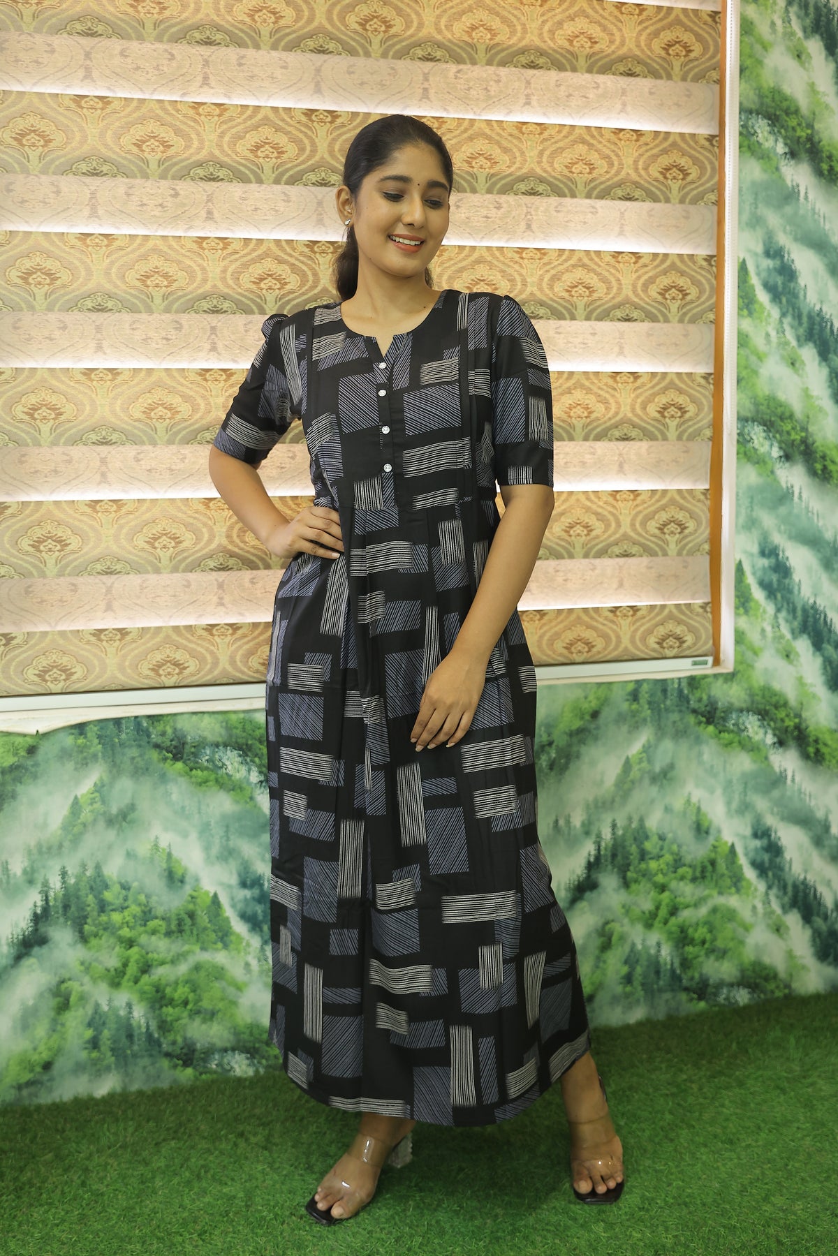 Alpine KURTI Style Nighties| Beautiful Stylish KURTI Model | Stylish Puff Sleeve | Zipless Model | Fresh Collection's for Stylish Women's MKA (H/S)