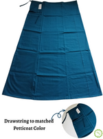 MANGAI Premium Elegant Cotton Petticoats - 6 Part | Matched Drawstring | Transitional & Comfortable, Multiple Colours | Premium Branded Women's Cotton Embroidery Petticoats (EGT-PC)