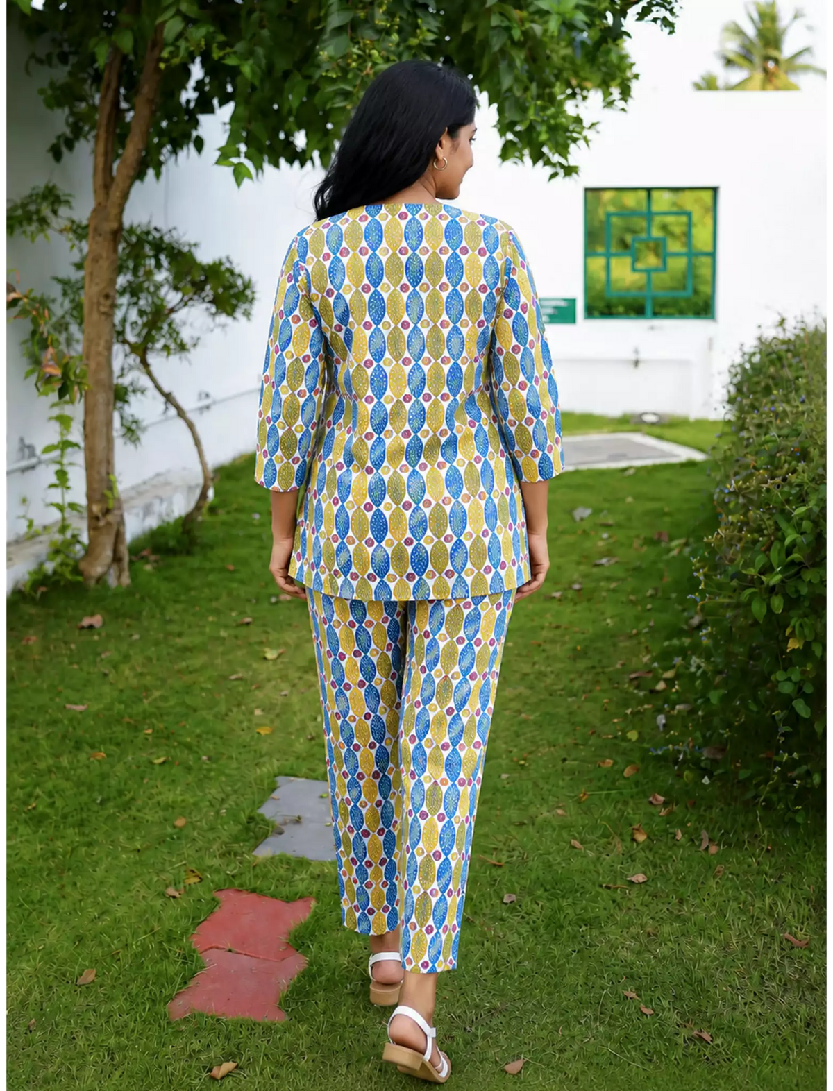 MANGAI Premium Cotton Printed Night Suits | Stylish Print's All Over | Top & Bottom Set | 3/4 Sleeve | Trendy Night Suits for Stylish Women's (TPS-3/4)