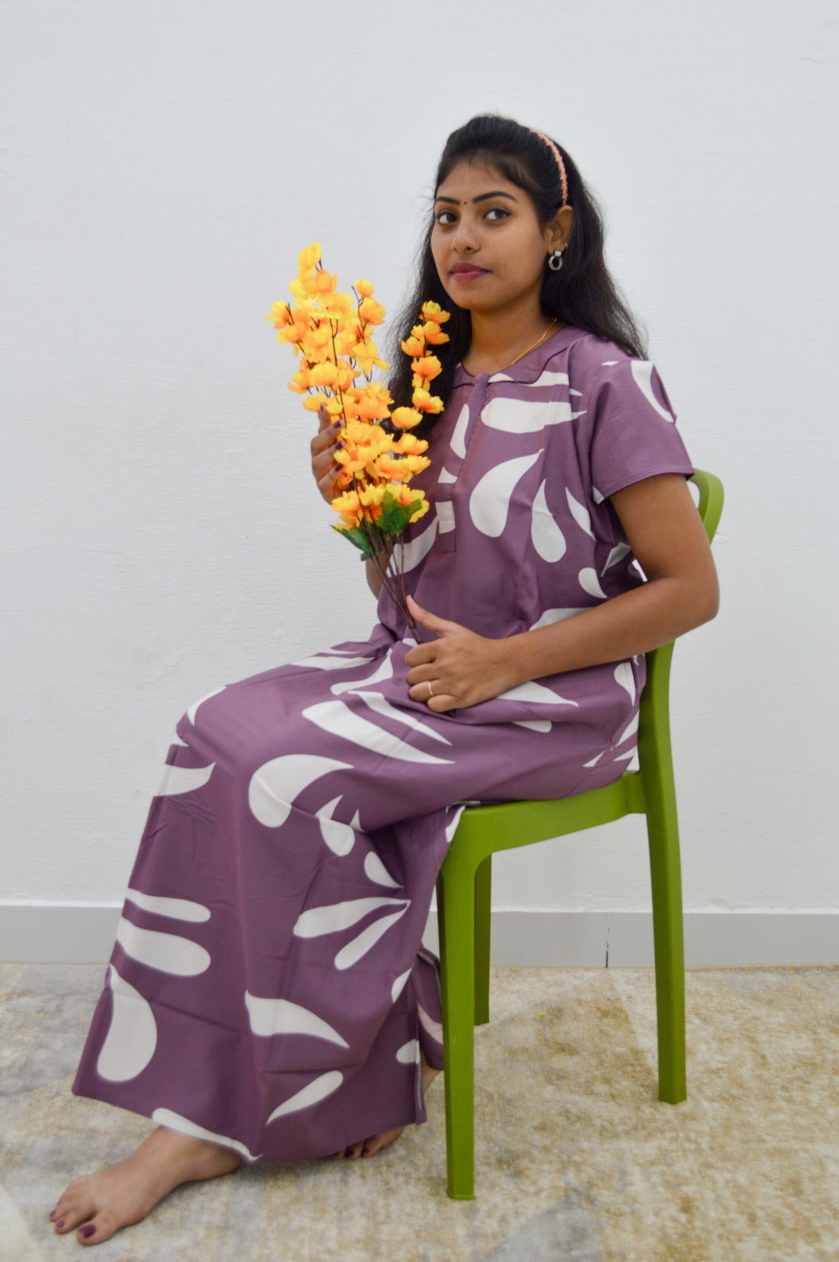 MANGAI Premium RAYON Printed Nighties- All Over Printed Stylish Nightwear for Stylish Women | Updated Design's (LDM)