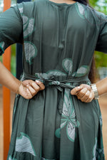 Mangai 3 Layer Flared Frock Model Nighties Soft and Smooth Premium Quality Rayon Material , Fancy Frilled Sleeve, Side Pocket , Back tie Rope , Stylish Collection's for Trendy Women's (MRK)