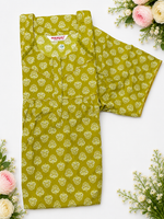 MANGAI Premium Cotton Printed Pleated Model Half Sleeve 4XL Size Nighties (4PZ)