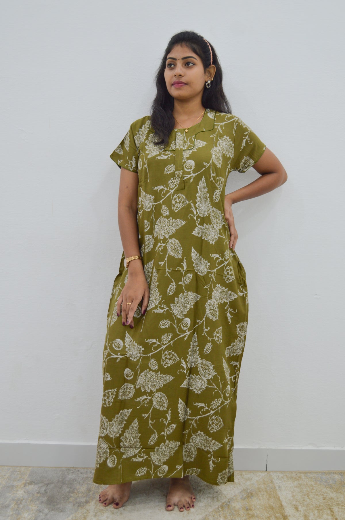 MANGAI Premium RAYON Printed Nighties- All Over Printed Stylish Nightwear for Stylish Women | Updated Design's (LDM)