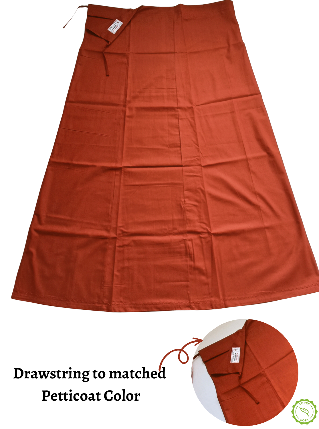 MANGAI Premium Elegant Cotton Petticoats - 8 Part | Matched Drawstring | Premium Branded Women's Cotton Embroidery Petticoats (EGT-PC)