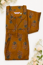 MANGAI Cotton Printed Pleated Model Half Sleeve 3XL Size Nighties (3PZ)