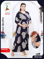 Soft Rayon4-IN-ONE Mom's Feeding & Casual Wear| Pre & Post Maternity Wear | Fancy Long Frock | Best Choice for Pregnancy Women (FIO-F)