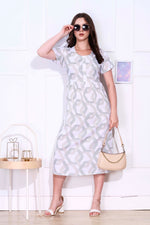 Rayon MAXI FROCK Model Nighties | Round Neck & Side Pocket | Pleated Frock MAXI Style | Trendy Collection's for Stylish Women & Teenage Girl (FRH)