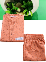 New MANGAI Stylish Cotton Night Suits for all Stylish Women's | Long Sleeve with Size Pocket Beautiful all Over Printed Elastic Waist Top & Bottom Cord Set your Perfect Nightwear Companion (MCNS)