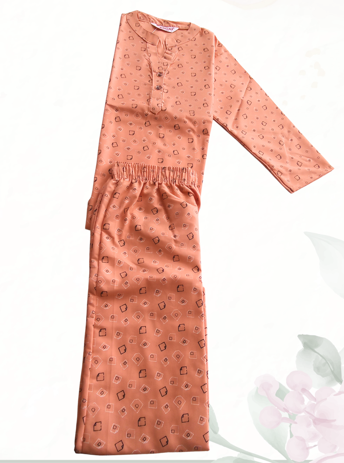 New MANGAI Stylish Cotton Night Suits for all Stylish Women's | Long Sleeve with Size Pocket Beautiful all Over Printed Elastic Waist Top & Bottom Cord Set your Perfect Nightwear Companion (MCNS)