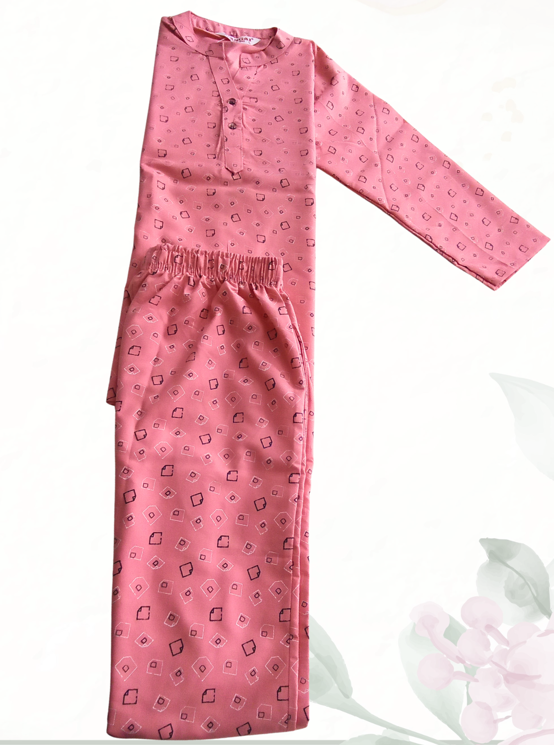 New MANGAI Stylish Cotton Night Suits for all Stylish Women's | Long Sleeve with Size Pocket Beautiful all Over Printed Elastic Waist Top & Bottom Cord Set your Perfect Nightwear Companion (MCNS)