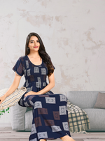 MANGAI RAYON Smocking Nighty | Beautiful Pleated Design | Side Pocket | Stylish Nighty for Trendy Women's | Your Perfect Nightwear Collection's (SRN)