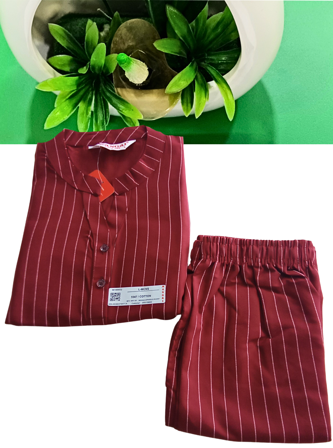 New MANGAI Stylish Cotton Night Suits for all Stylish Women's | Long Sleeve with Size Pocket Beautiful all Over Printed Elastic Waist Top & Bottom Cord Set your Perfect Nightwear Companion (MCNS)