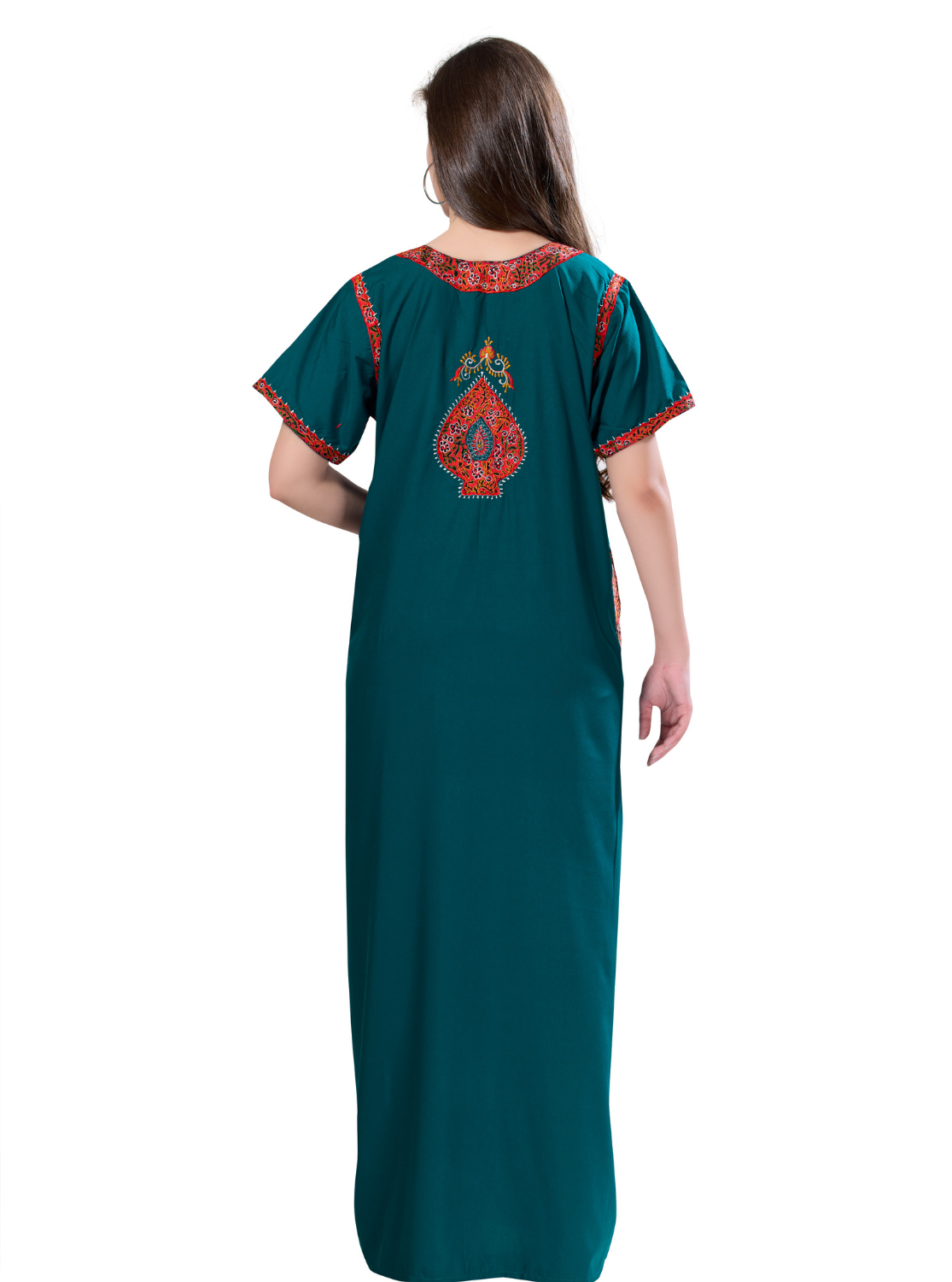 MANGAI Premium KARACHI Embroidery Nighties | Beautiful Embroidery Design's | Branded Quality | Half Sleeve | Regular Model | Stylish Nightdress for Women (KEM)