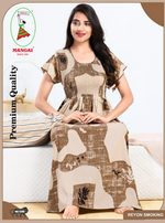 MANGAI RAYON Smocking Nighty | Beautiful Pleated Design | Side Pocket | Stylish Nighty for Trendy Women's | Your Perfect Nightwear Collection's (SRN)