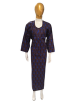 MANGAI Premium Cotton Printed Regular Comfort Long Sleeve Model Size Nighties - Fancy Neck | With Side Pocket |Shrinkage Free Nighties | Trendy Collection's for Stylish Women's (SLV)