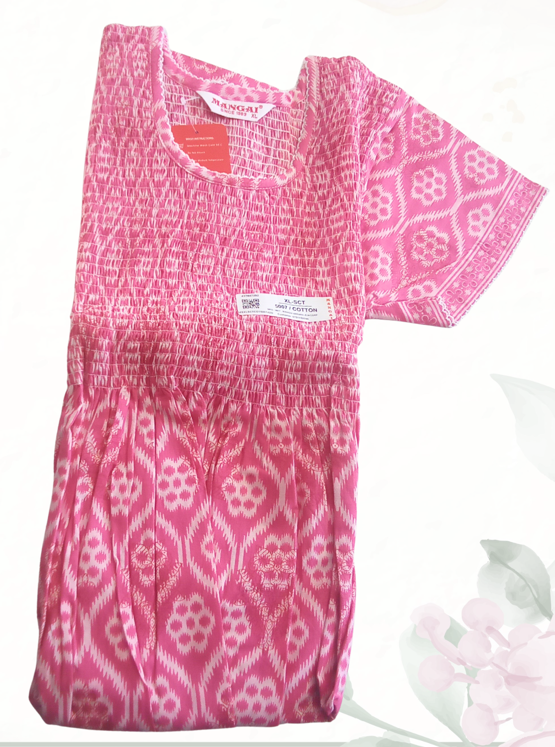 Soft Cotton Stretchable Smocking Nighties for New Arrivals | Daily Comforts & Light Weighted Elastic Nighties| Smocking Nightgown for Trendy Women's (SCT)