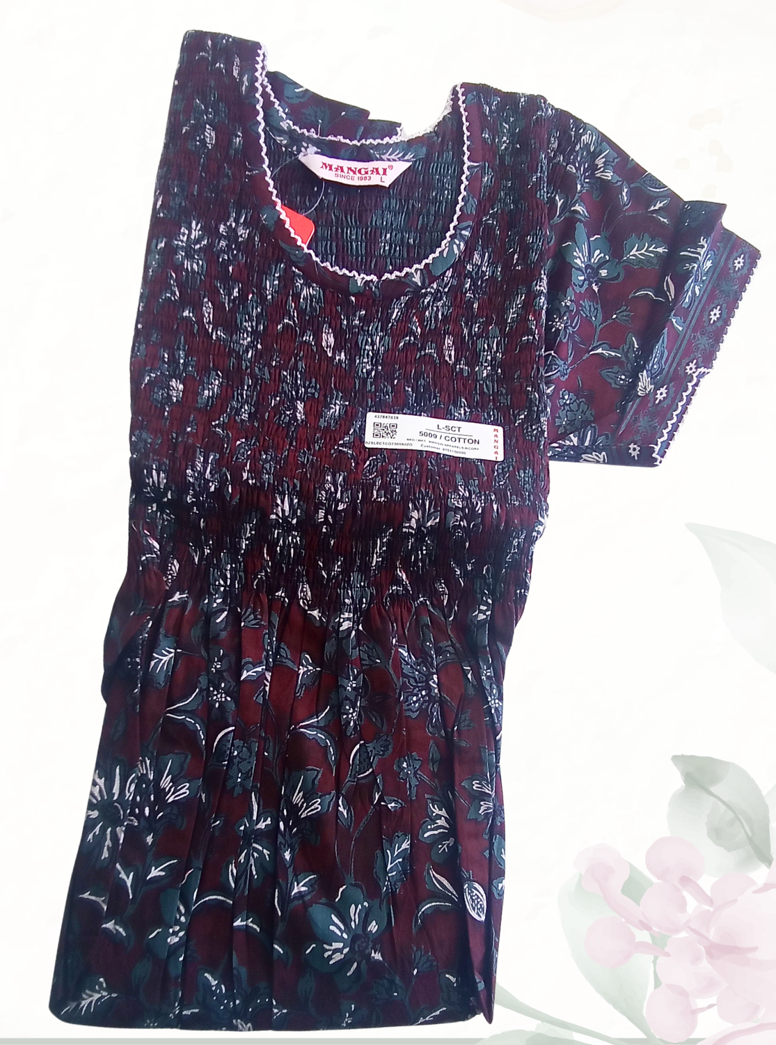 Soft Cotton Stretchable Smoking Nighties for New Arrivals | Daily Comforts & Light Weighted Elastic Nighties | Pleated Style | Casual Daily wear Nightwear for Trendy Women's (SCT)