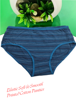 AUSM Premium Cotton Printed 3-Piece Pack – Elastic Outer, Stretchable Panties for Women & Teenage Girls (LUNARI PRNTED PNTYS)