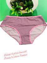 AUSM Premium Cotton Printed 3-Piece Pack – Elastic Outer, Stretchable Panties for Women & Teenage Girls (LUNARI PRNTED PNTYS)