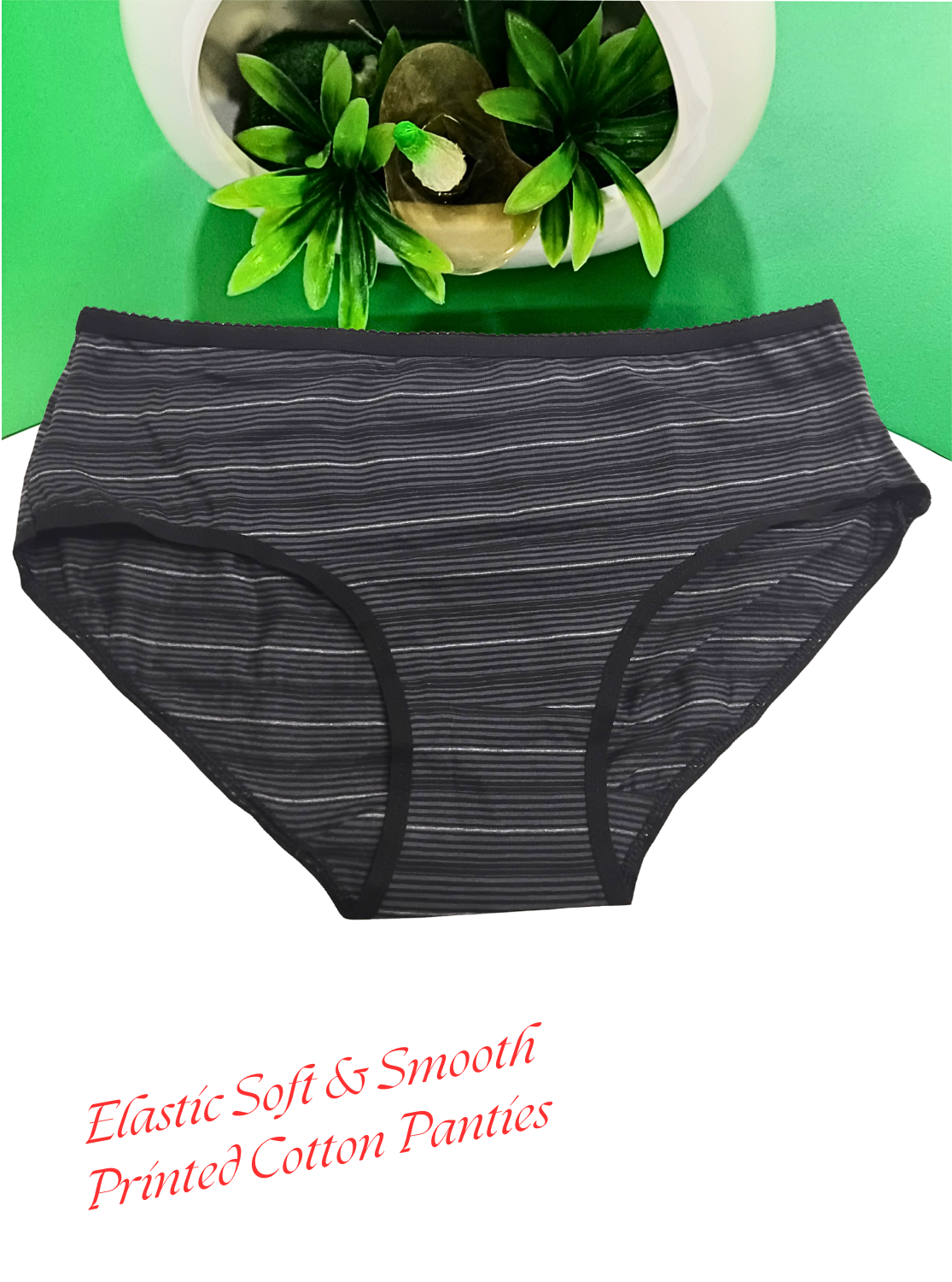 AUSM Premium Cotton Printed 3-Piece Pack – Elastic Outer, Stretchable Panties for Women & Teenage Girls (LUNARI PRNTED PNTYS)