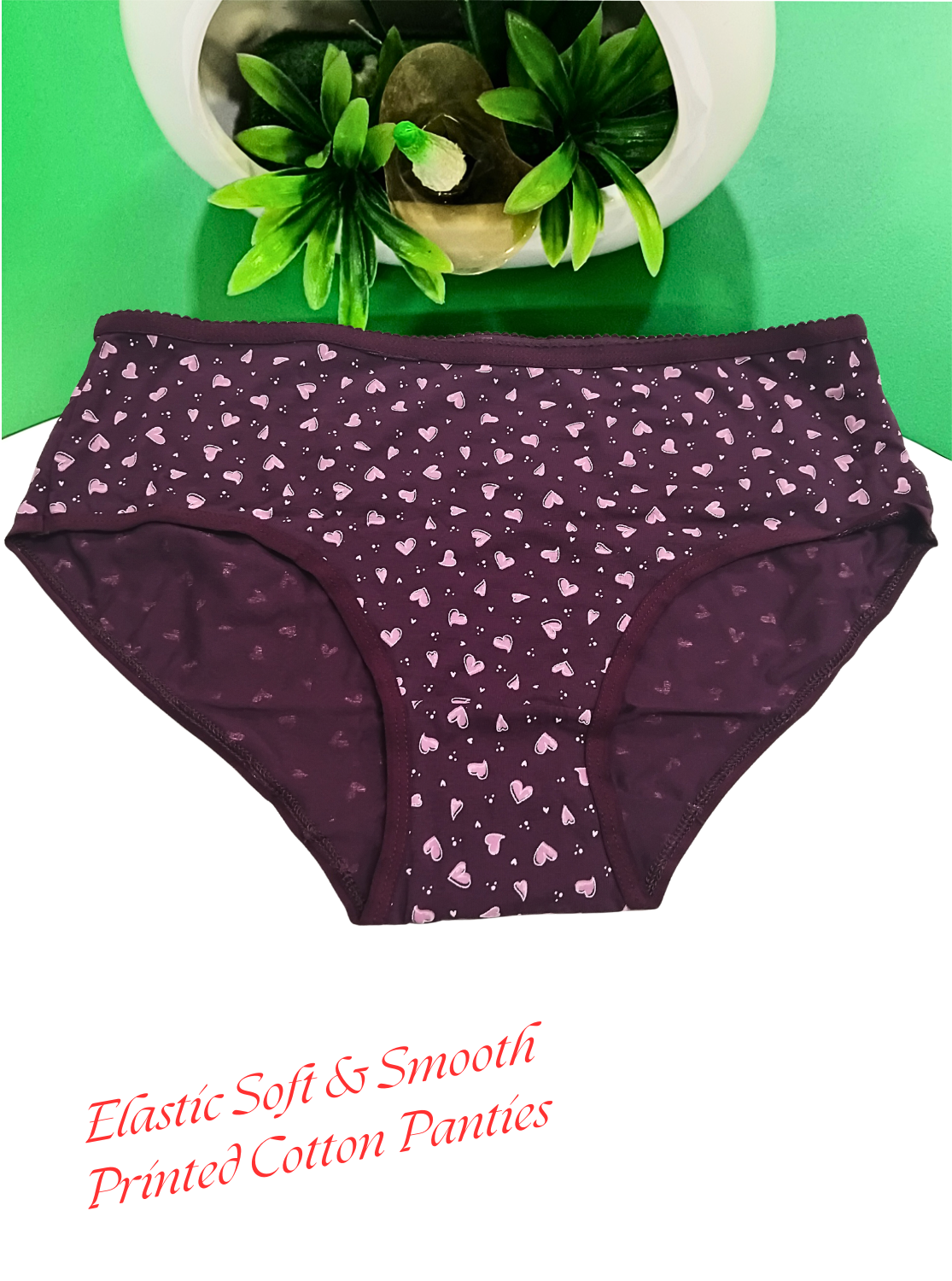 AUSM Premium Cotton Printed 3-Piece Pack – Elastic Outer, Stretchable Panties for Women & Teenage Girls (LUNARI PRNTED PNTYS)