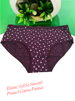 AUSM Premium Cotton Printed 3-Piece Pack – Elastic Outer, Stretchable Panties for Women & Teenage Girls (LUNARI PRNTED PNTYS)