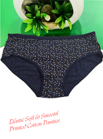 AUSM Premium Cotton Printed 3-Piece Pack – Elastic Outer, Stretchable Panties for Women & Teenage Girls (LUNARI PRNTED PNTYS)