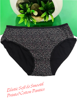 AUSM Premium Cotton Printed 3-Piece Pack – Elastic Outer, Stretchable Panties for Women & Teenage Girls (LUNARI PRNTED PNTYS)