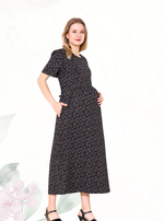 MANGAI HOSIERY Cotton Zipless Feeding Wear | Fancy Sleeve with Round Neck | Flap Open Zipless Feeding wear for Pregnancy Women (MMG)