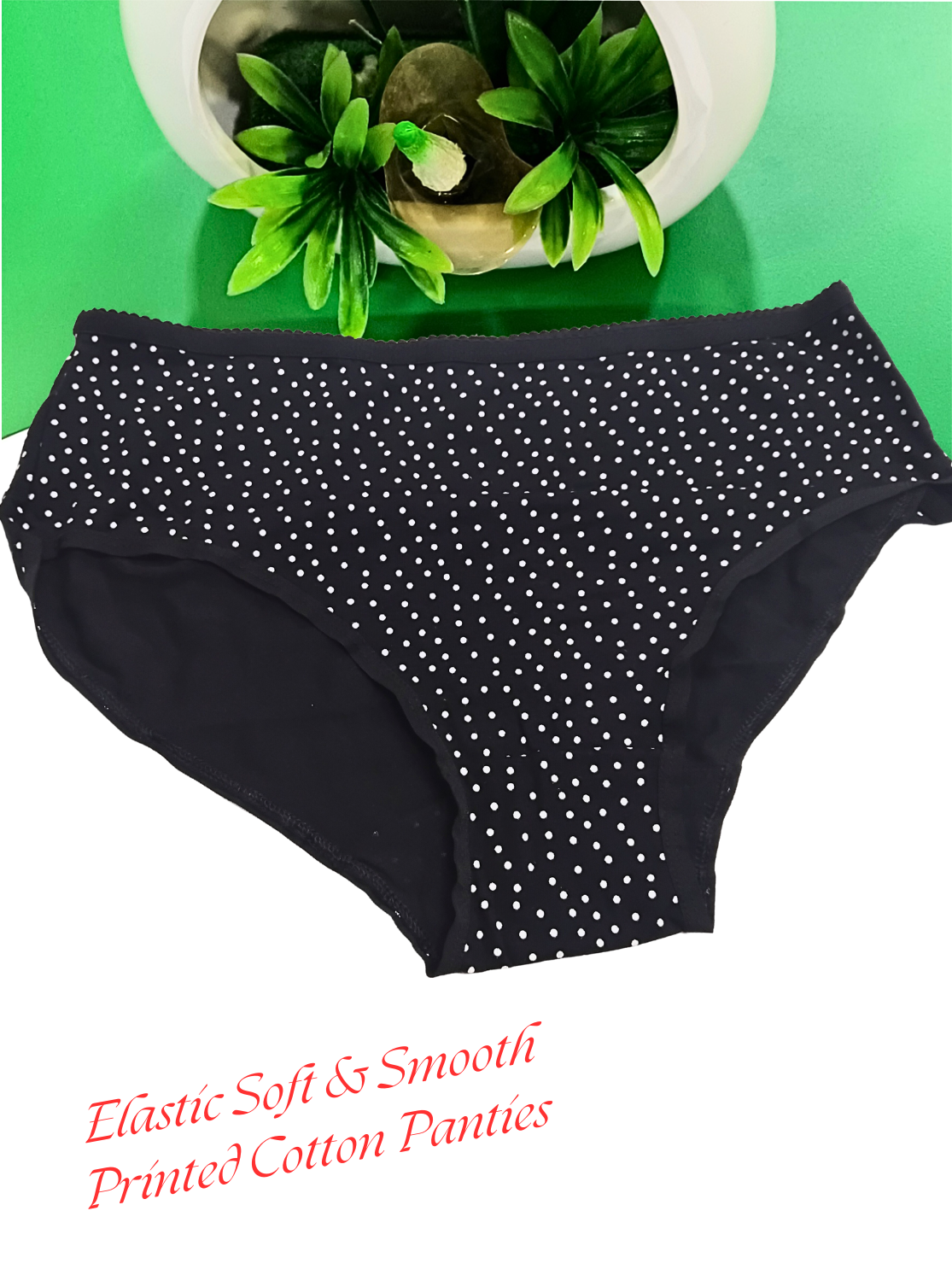 AUSM Premium Cotton Printed 3-Piece Pack – Elastic Outer, Stretchable Panties for Women & Teenage Girls (LUNARI PRNTED PNTYS)