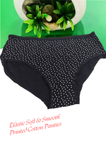 AUSM Premium Cotton Printed 3-Piece Pack – Elastic Outer, Stretchable Panties for Women & Teenage Girls (LUNARI PRNTED PNTYS)