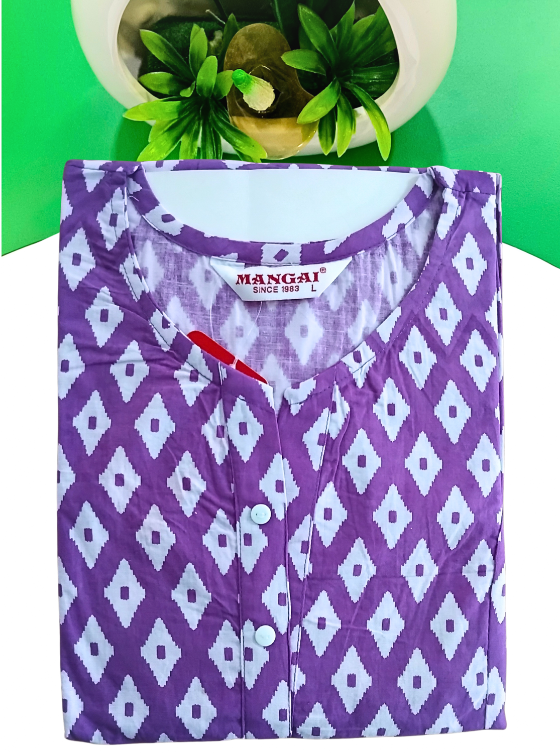 Cotton Gathering Frock for Summer Arrivals | Side Pocket | Button Closed | Elegant Casual Night Wear for Trendy Women's (FKC)