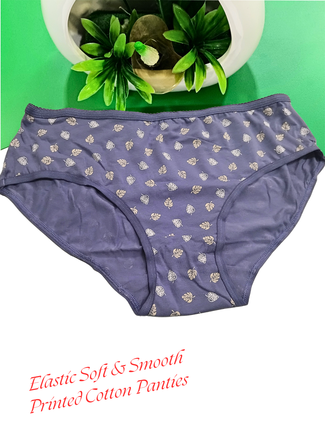 AUSM Premium Cotton Printed 3-Piece Pack – Elastic Outer, Stretchable Panties for Women & Teenage Girls (LUNARI PRNTED PNTYS)