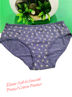 AUSM Premium Cotton Printed 3-Piece Pack – Elastic Outer, Stretchable Panties for Women & Teenage Girls (LUNARI PRNTED PNTYS)